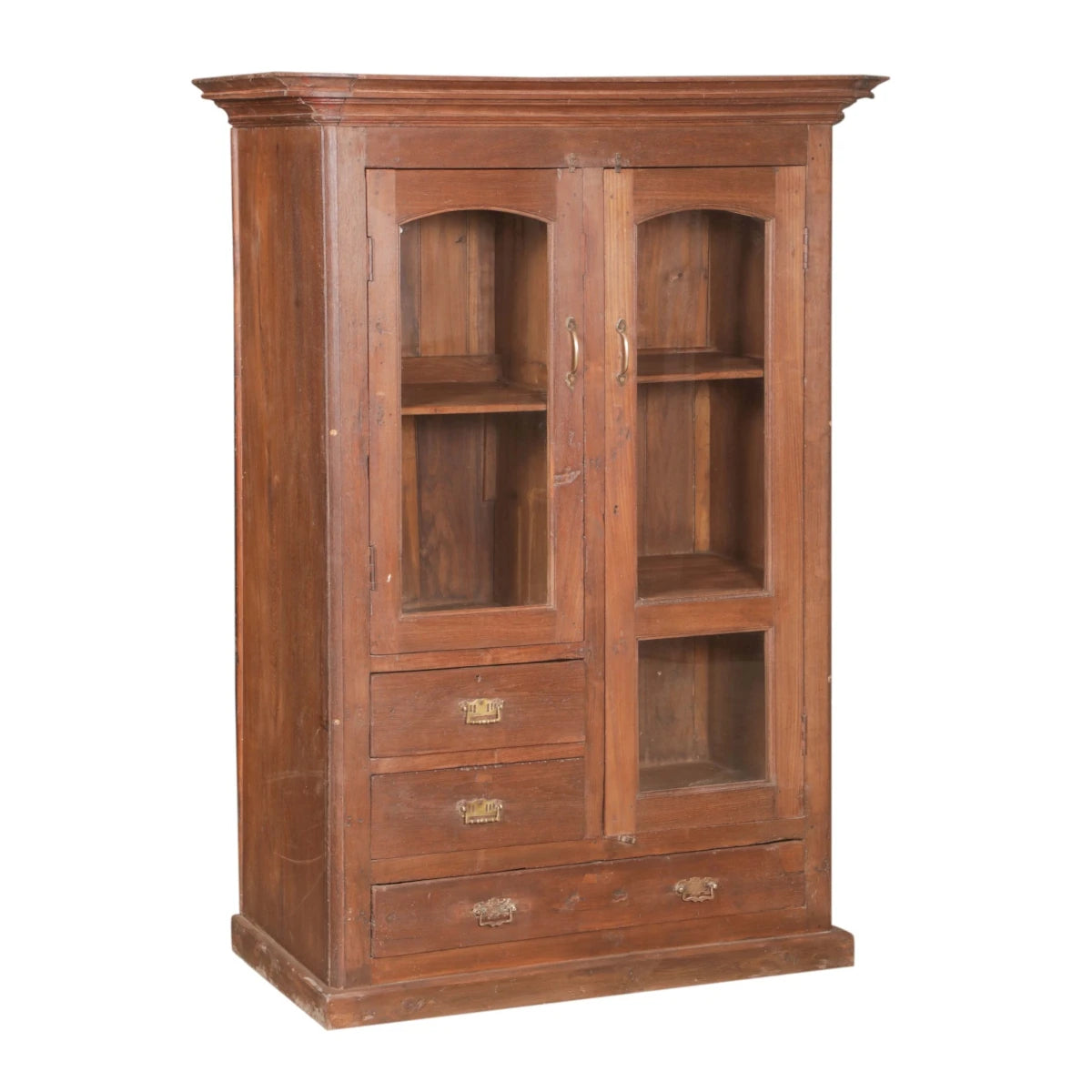 Artisan 2 Door Cabinet with Glass and Drawers-Style C: Product View