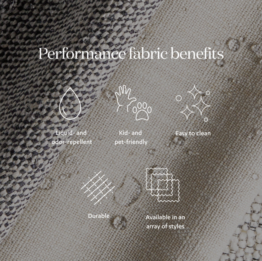 Waldon Dining Chair: Performance Fabric Details