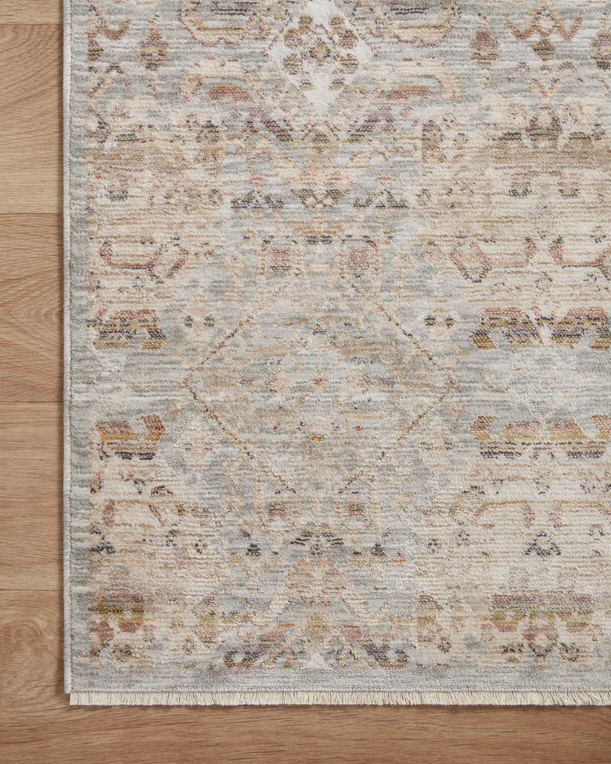 Amber Lewis x Loloi Zuma Rug in Silver/Multi: Up-Close Product View