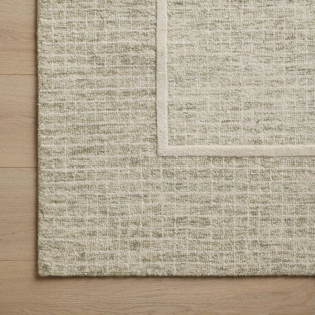 Briggs Rug in Sage / Ivory - detail view