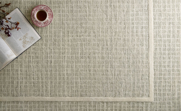 Briggs Rug in Sage / Ivory - detail view