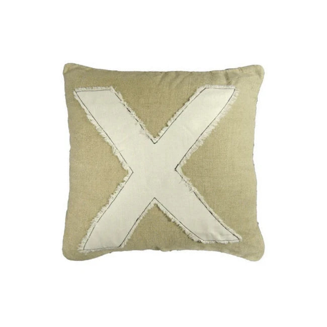 X throw pillow in linen - available at City Home