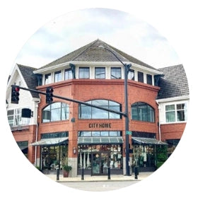 City Home’s Lake Oswego showroom – modern furniture and decor in a cozy, design-forward space.