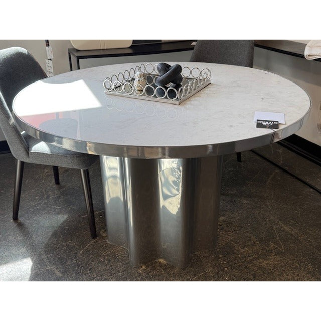 Marble and Chrome Table - available at the City Home Outlet