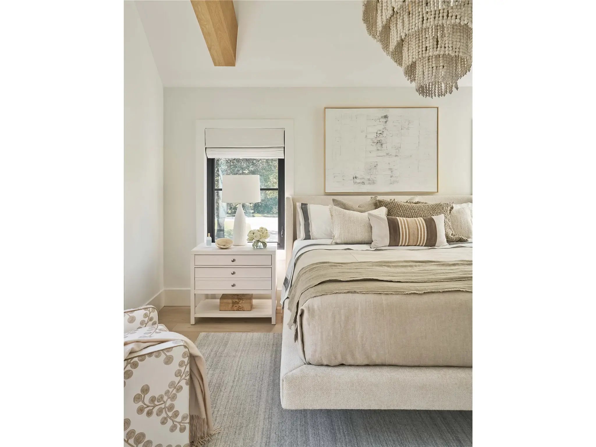 Sainte Anne Bed - styled in a neutral boho inspired room