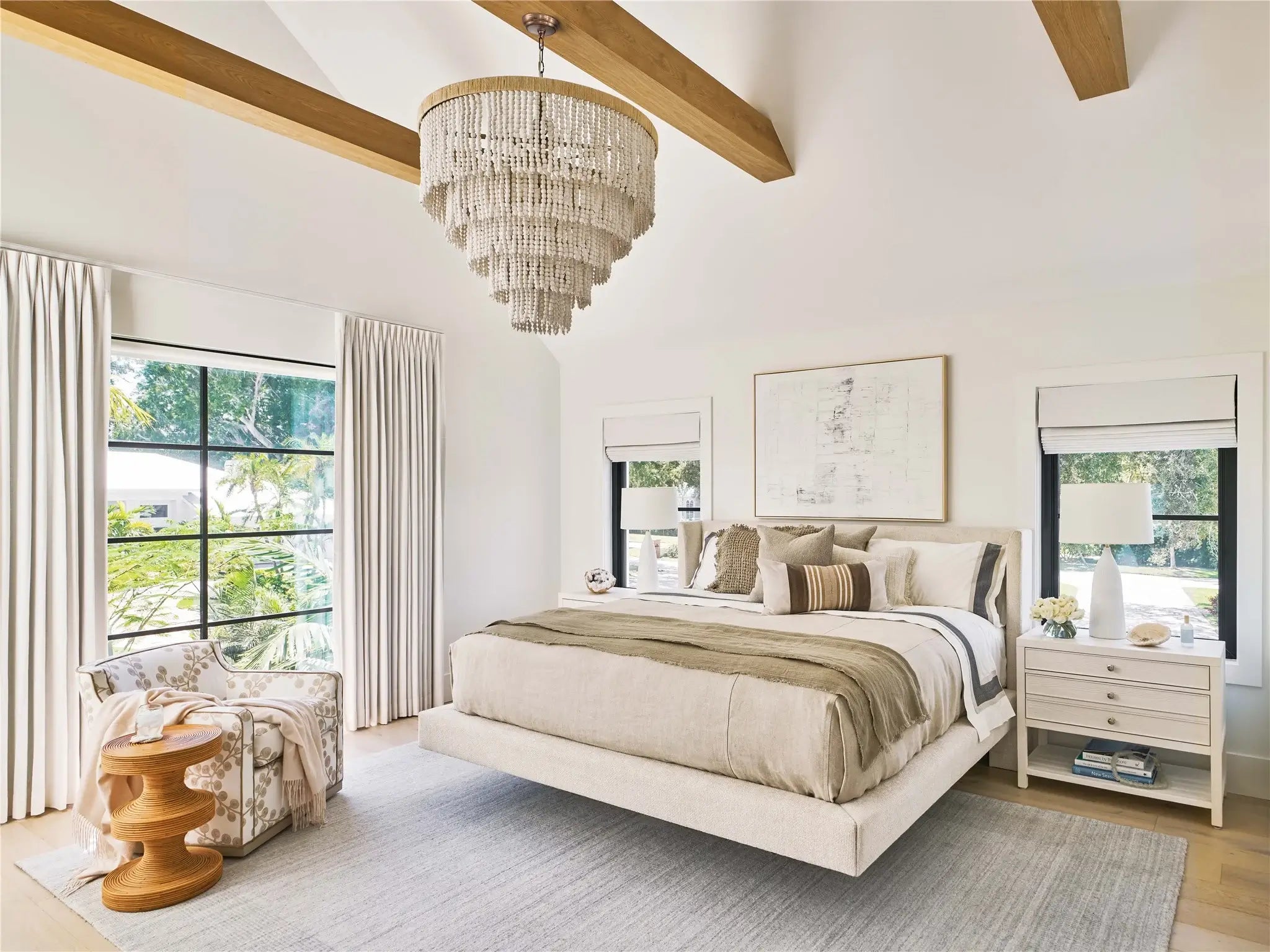 Sainte Anne Bed - styled in a neutral boho inspired room