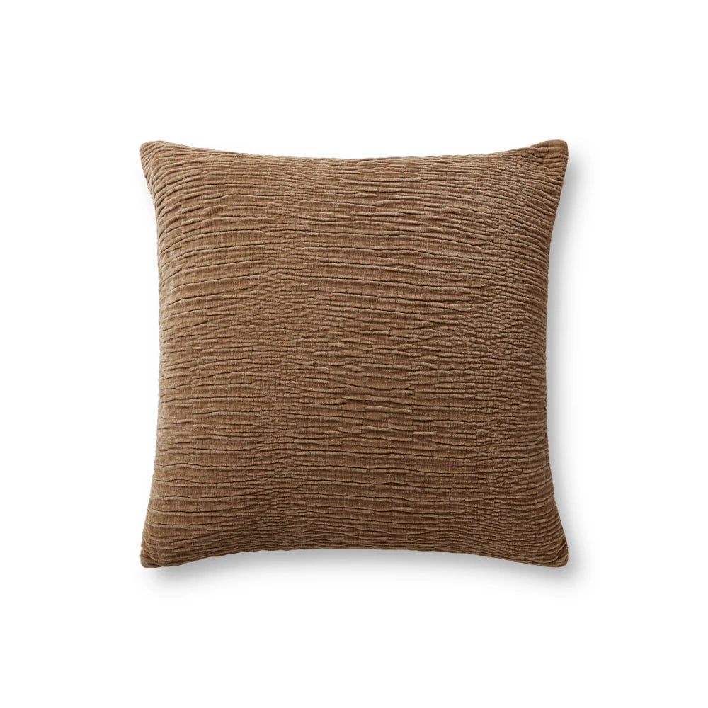 Textured Pillow in brown - shop neutral pillows at City Home