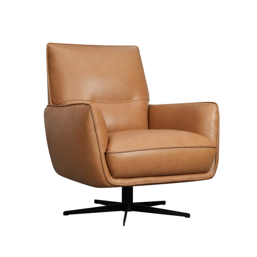 Coleman Leather Chair in Texas Toffee leather
