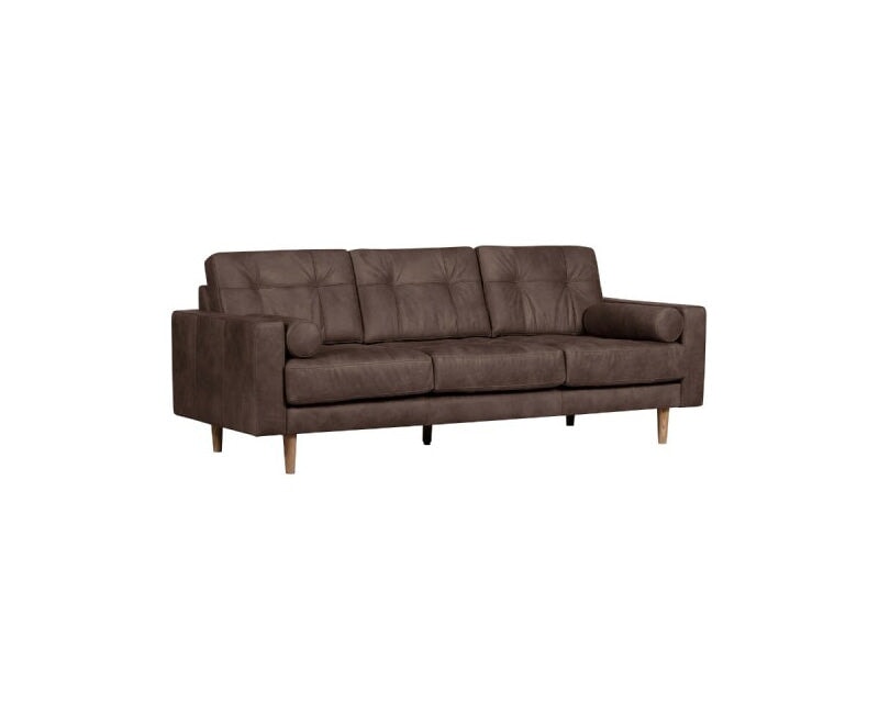 Cooper Leather Sofa in chocolate