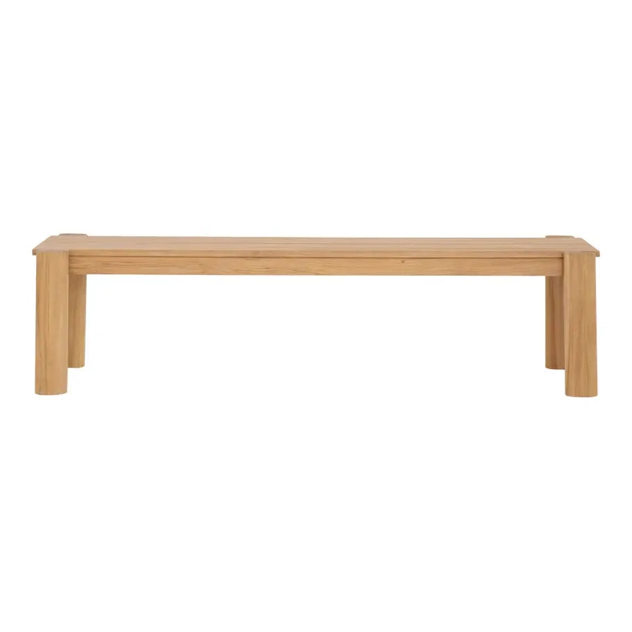 Tempo Outdoor Dining Bench - front view