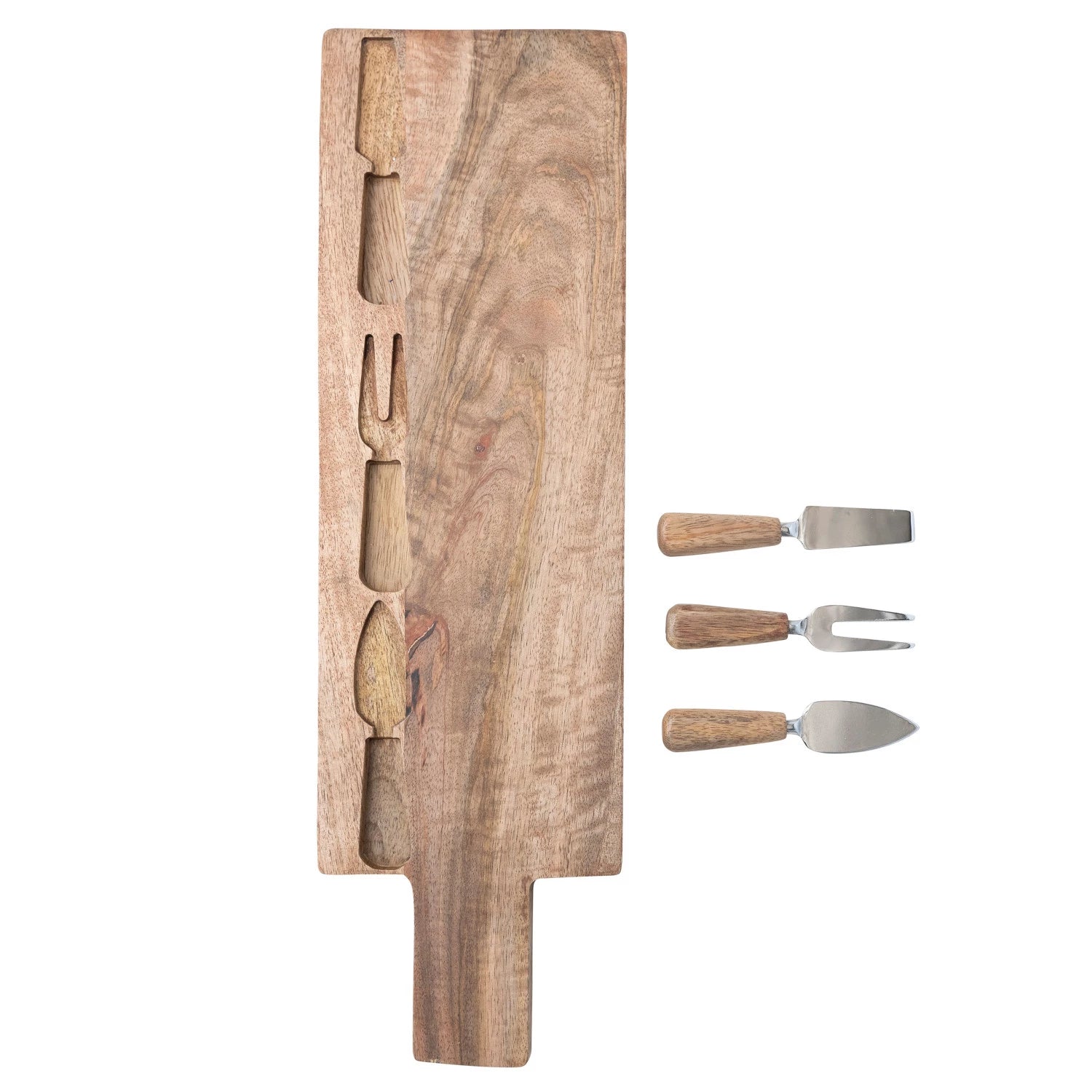 Mango Wood Cheese Board with Utensils - shop holiday gifts at City Home
