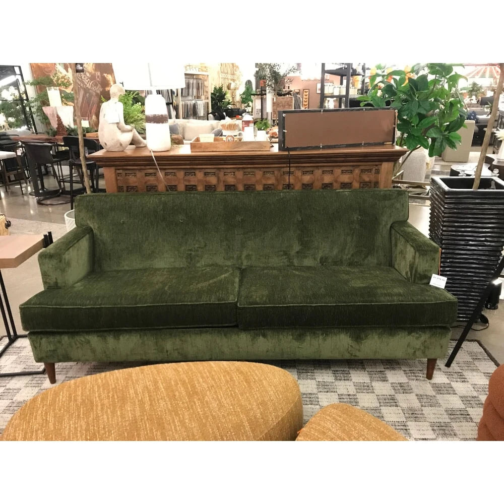 Draper Sofa in color "thrive spinach" - shown here in the City Home showroom