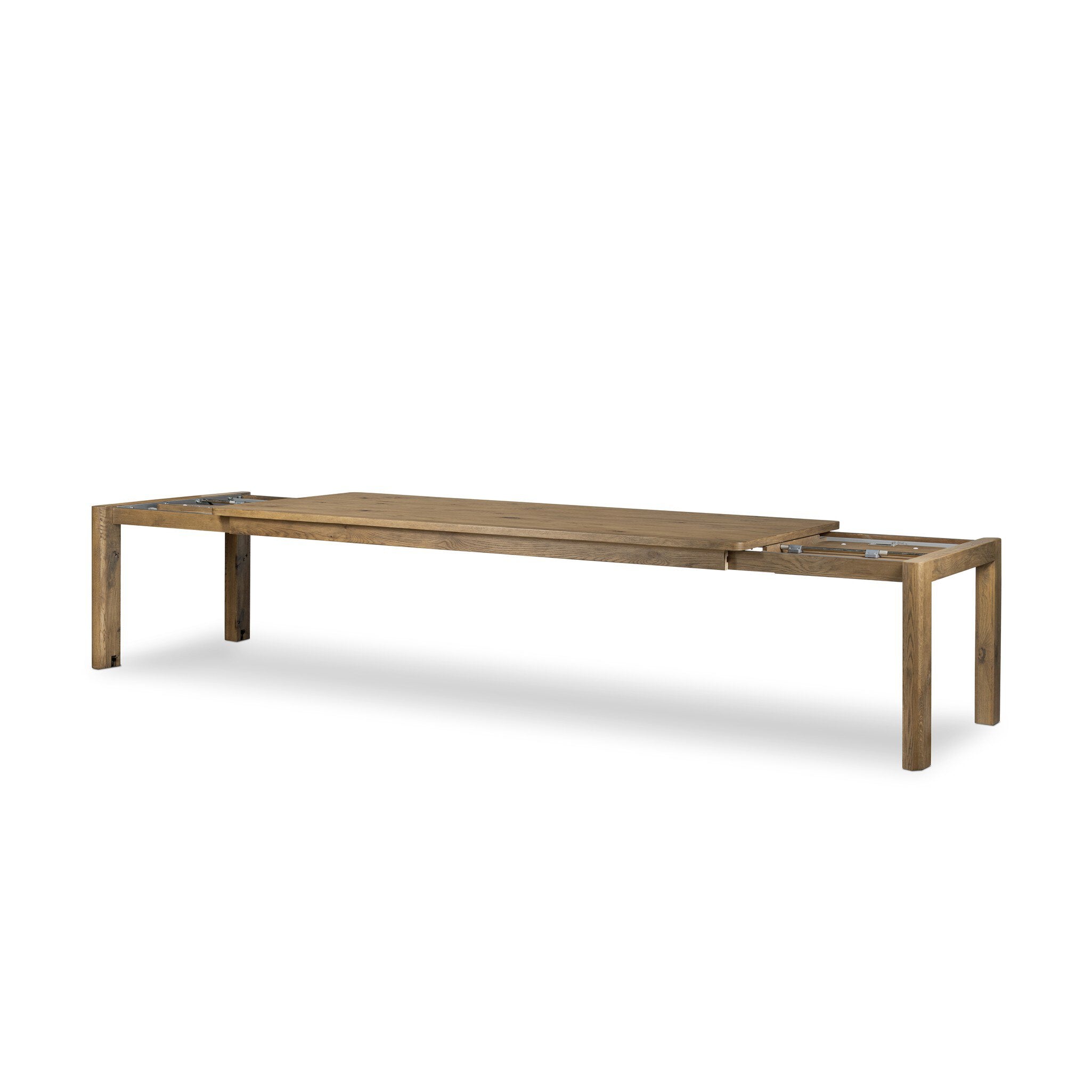 Noeline Double Extension Dining Table - shown with extensions pulled out