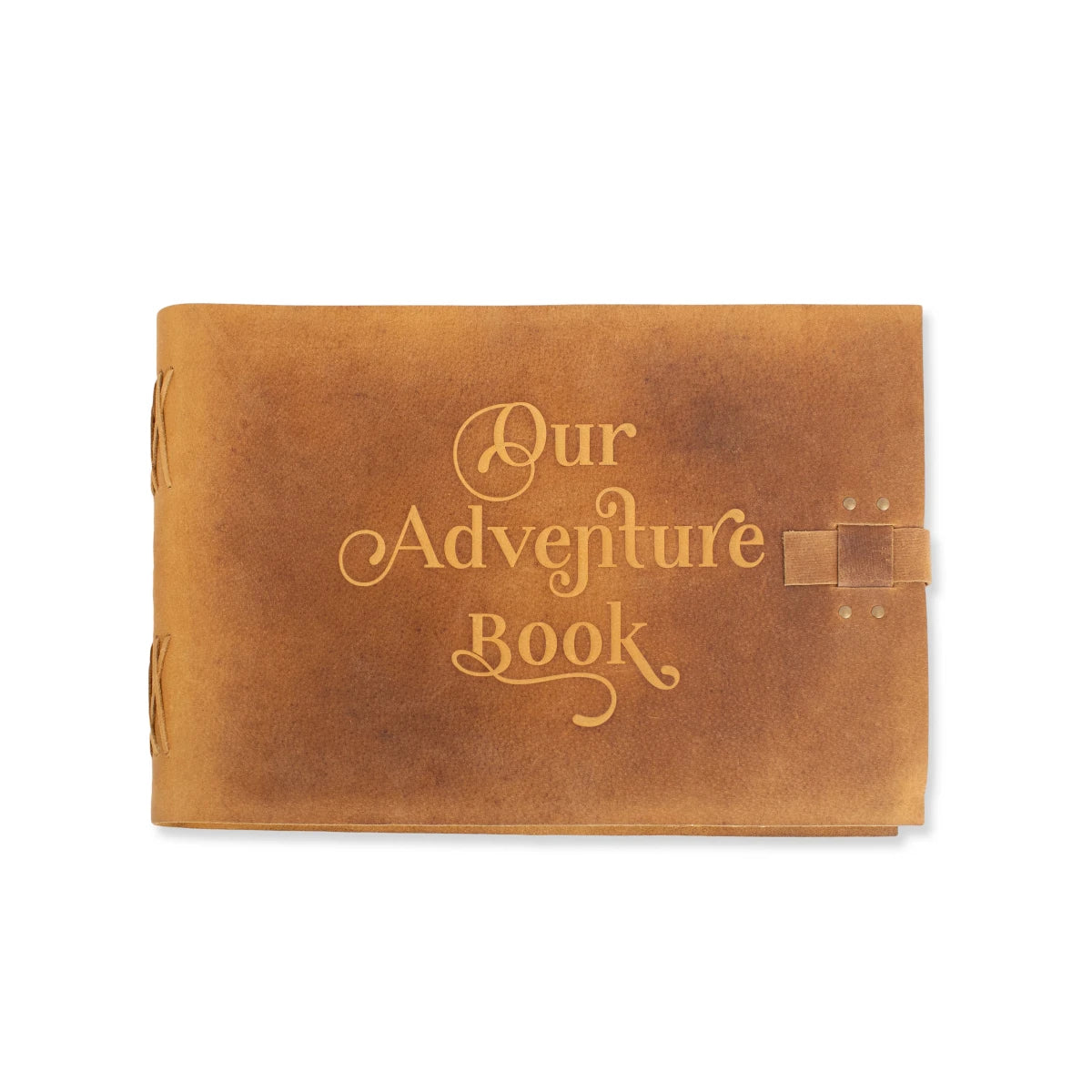 Our Adventure Book in Tan - leather guestbook journal available at City Home