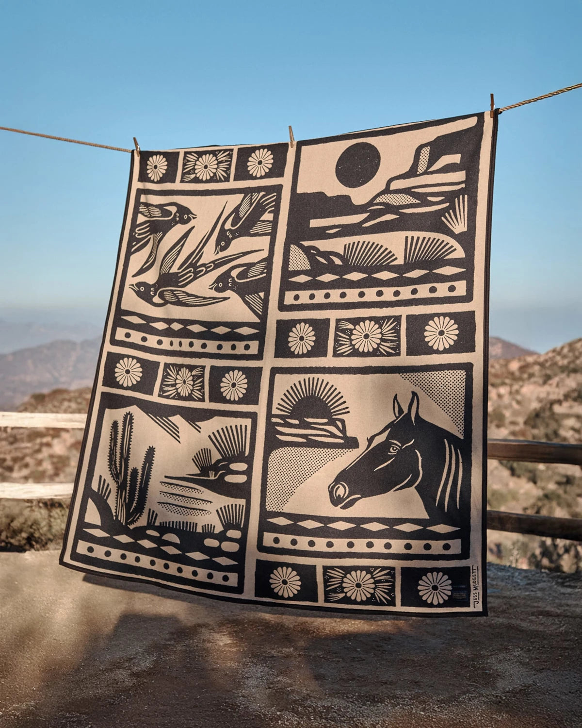 Pendleton Saratoga Blanket - shown outdoors