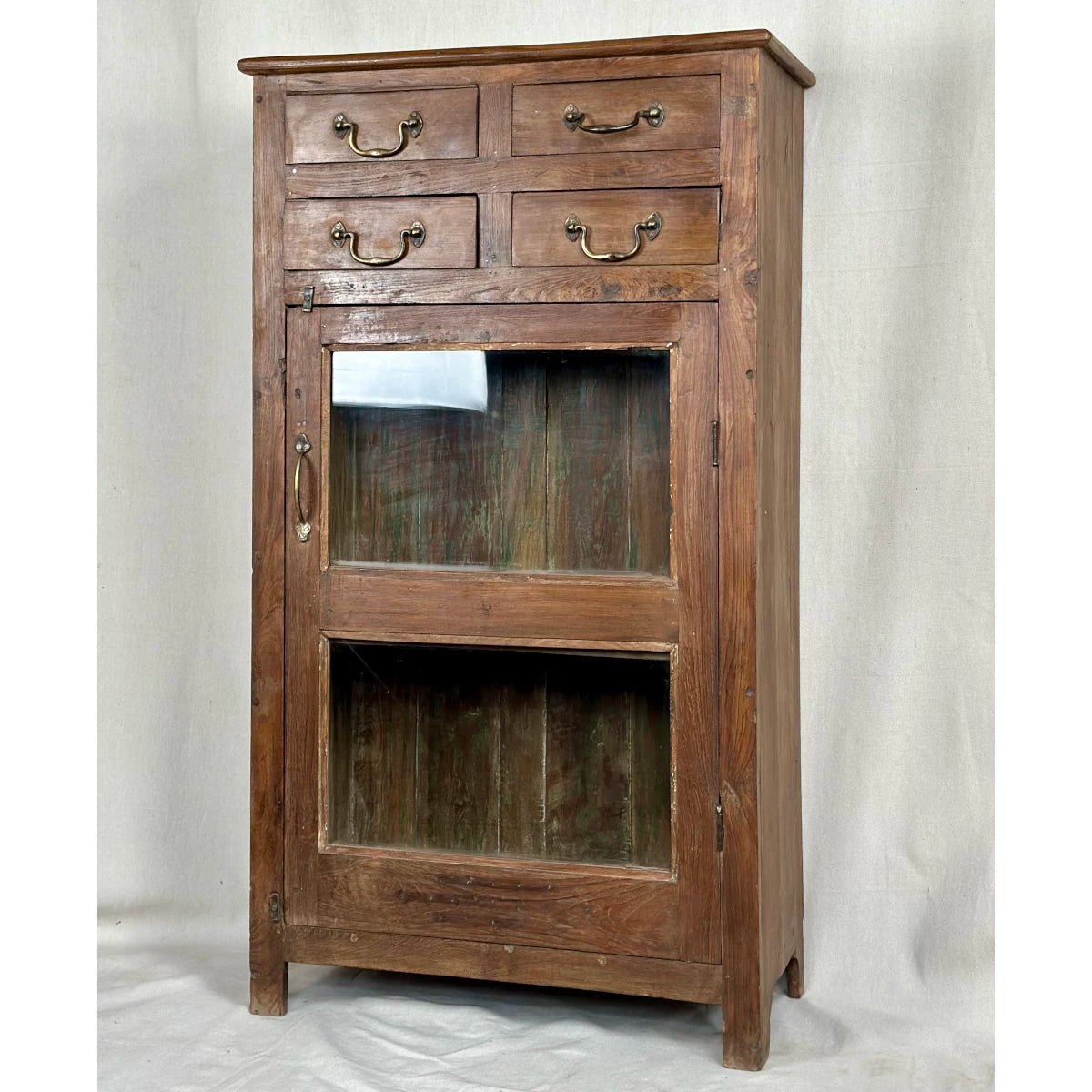 Teak Cabinet with Glass - shop vintage furniture at the City Home heritage market