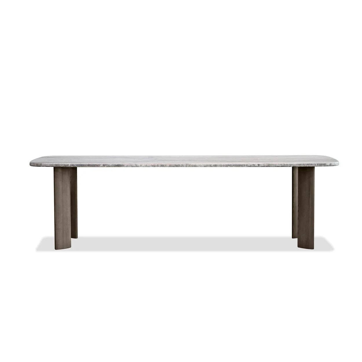 Shoku Dining Table - travertine marble table