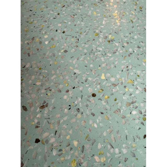 Travertine Top Console Table - detail view of table top