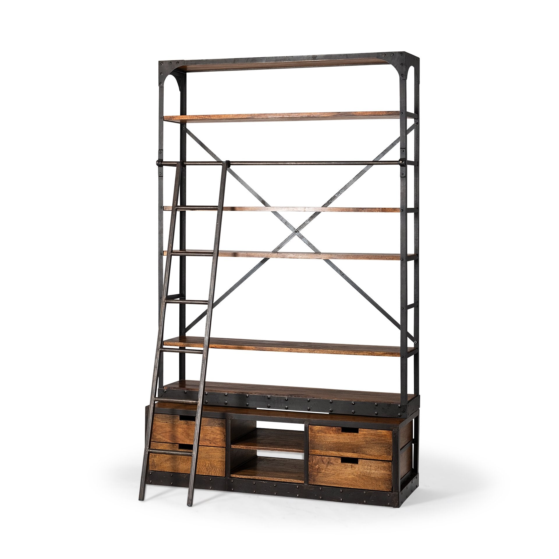 Brodie Shelving Unit - 4 Finish Options - Mercana