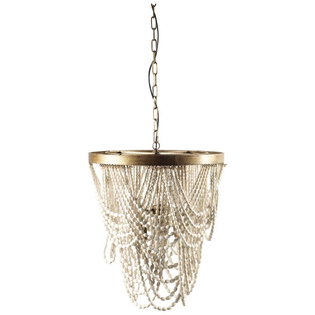Pendra Wood Bead Chandelier