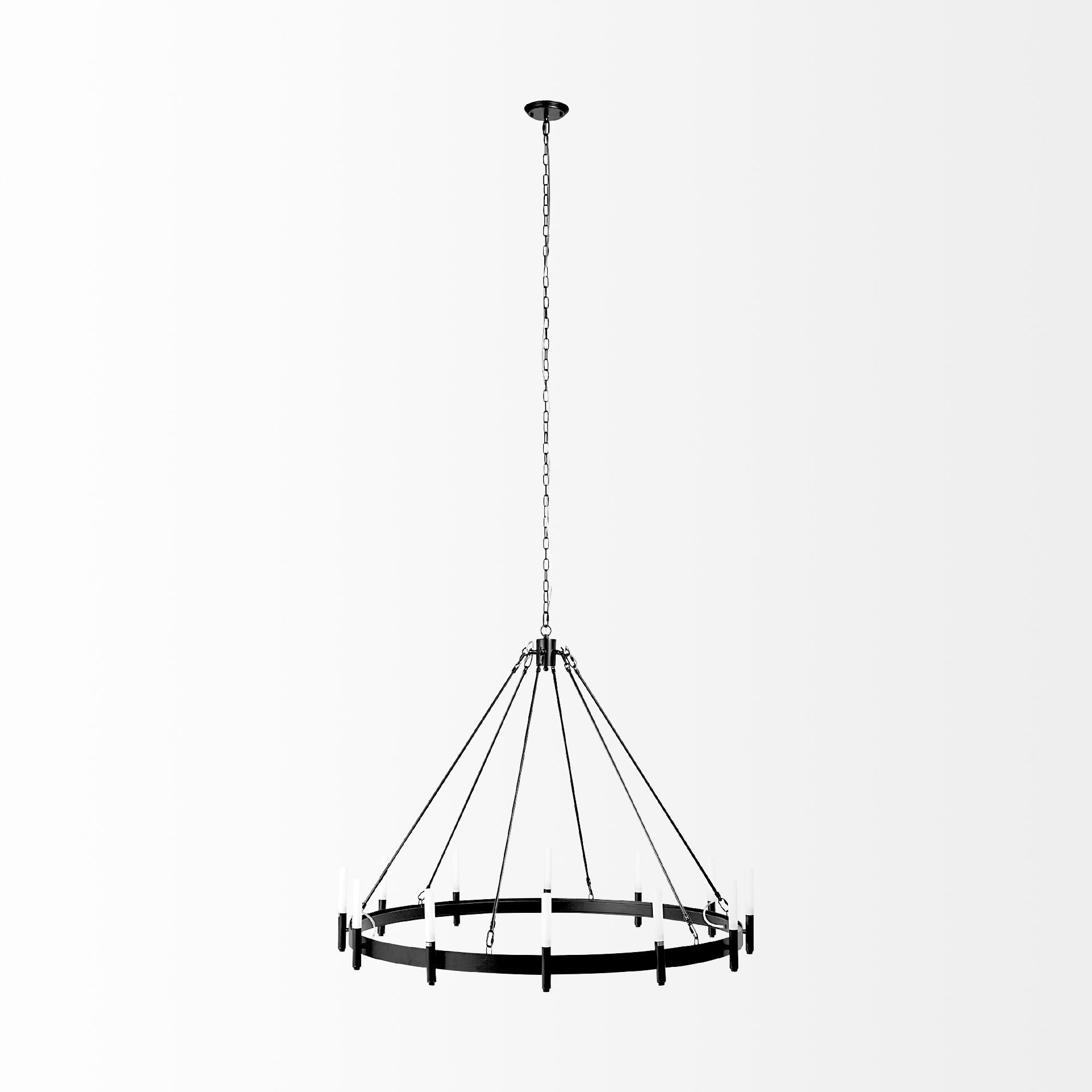 Decamp Metal Chandelier - 2 Finishes - Mercana