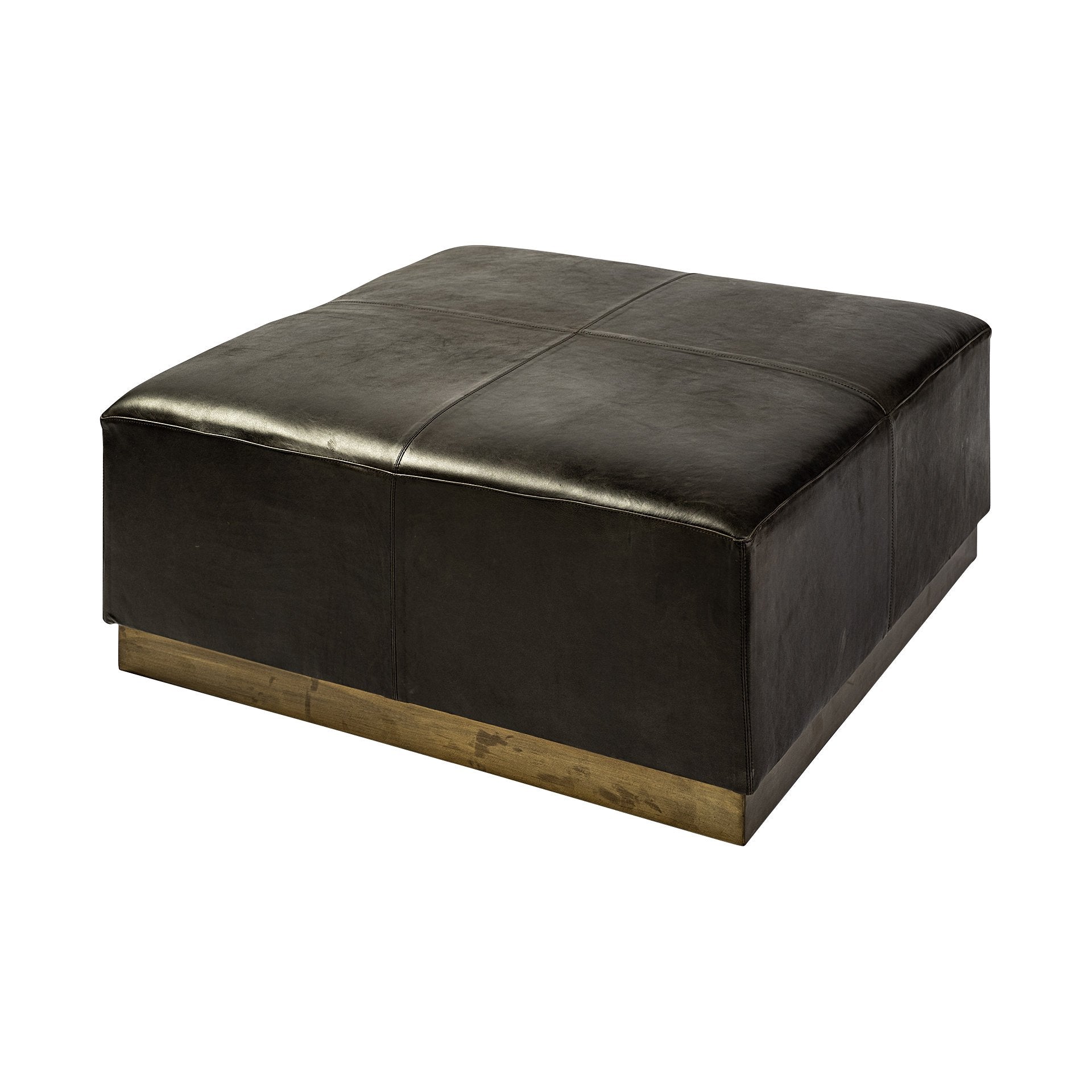 Minara Leather Ottoman - 2 Styles - Mercana