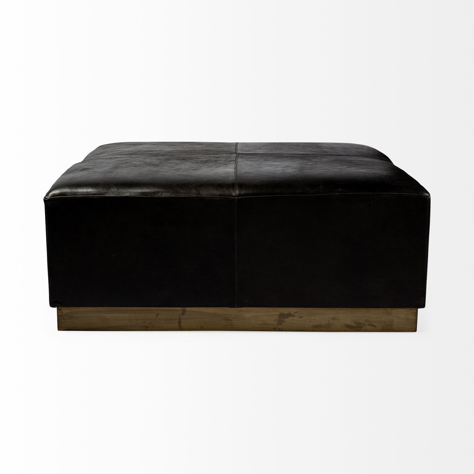 Minara Leather Ottoman - 2 Styles - Mercana
