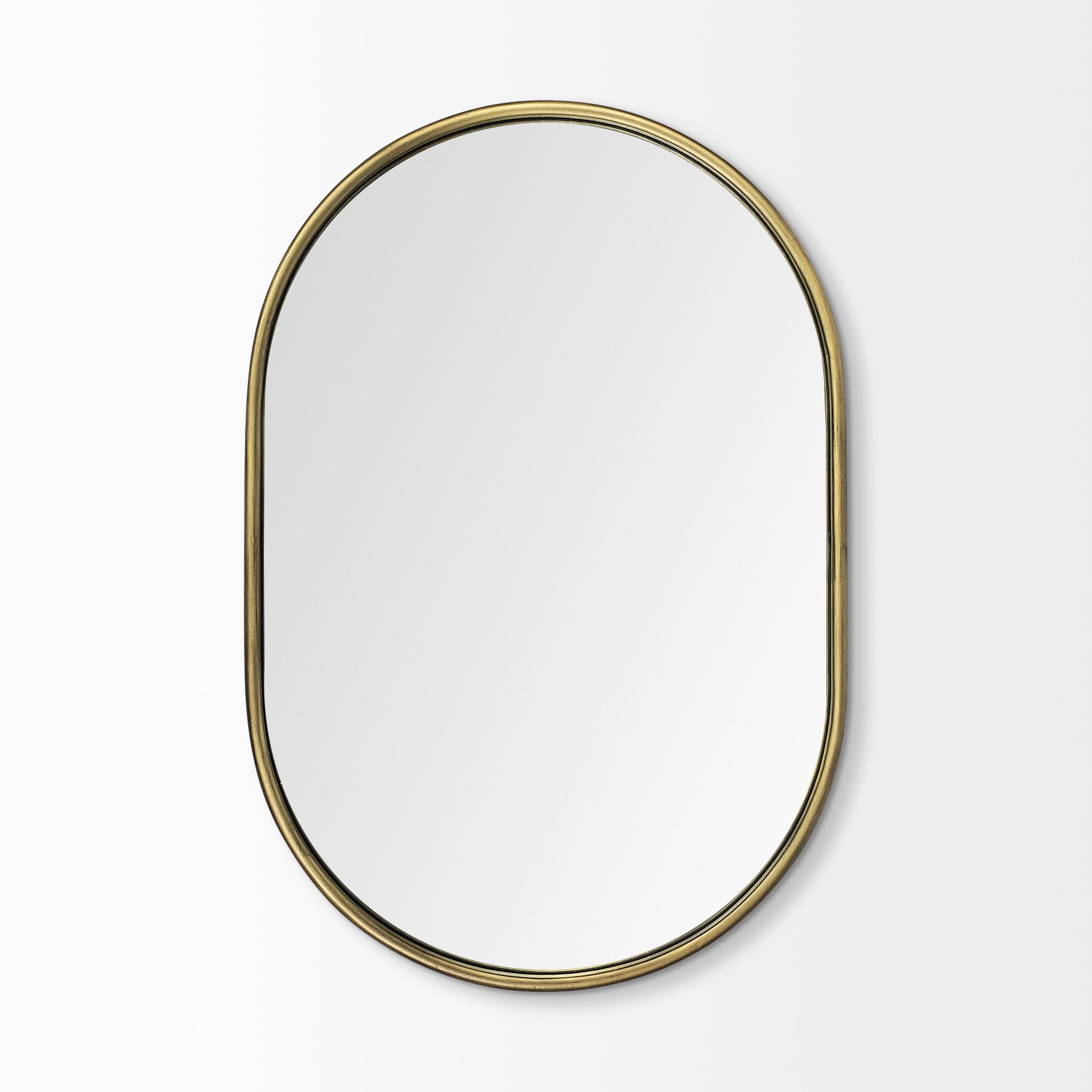 Gold Oval Wall Mirror - Mercana