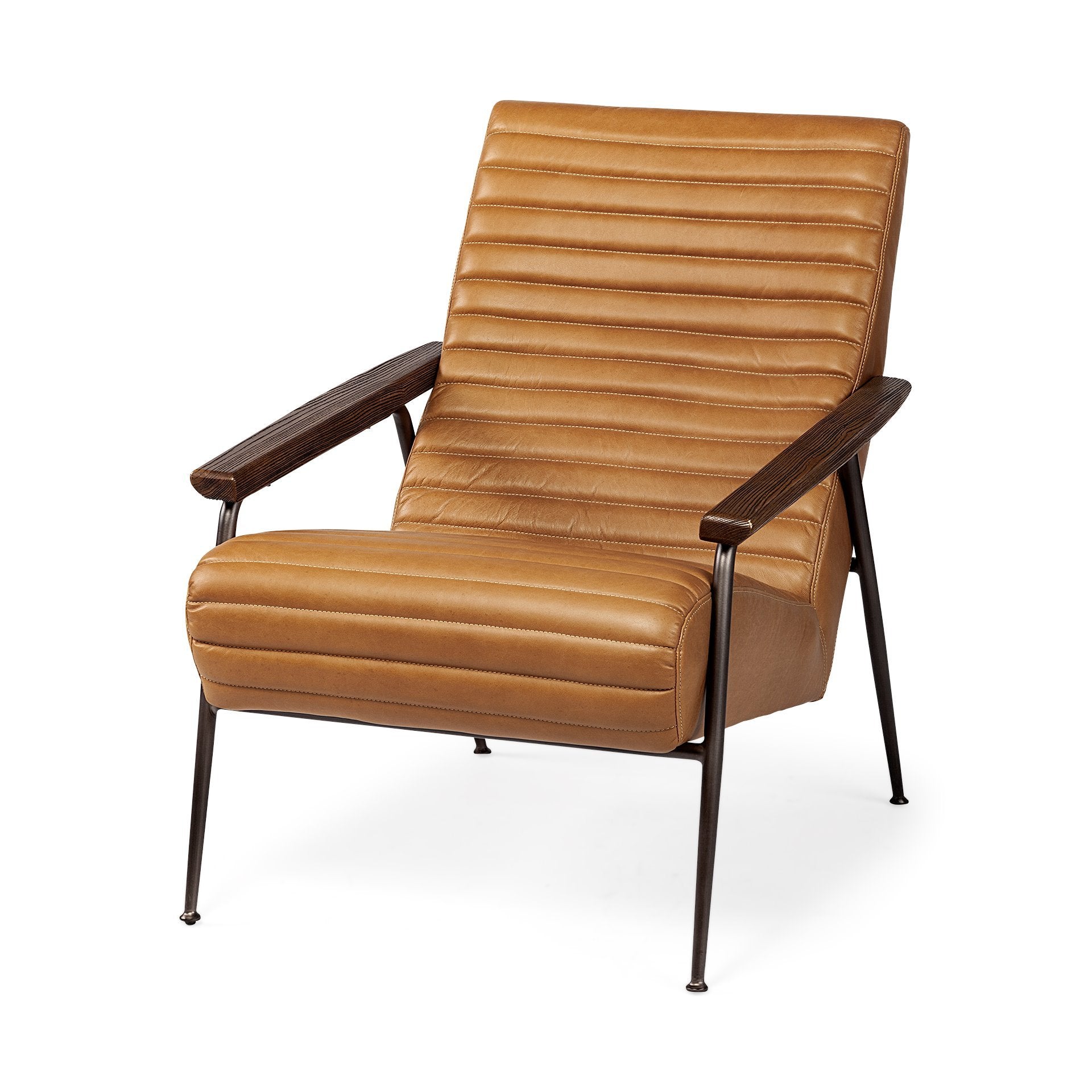 Grosjean Leather Accent Chair - Mercana