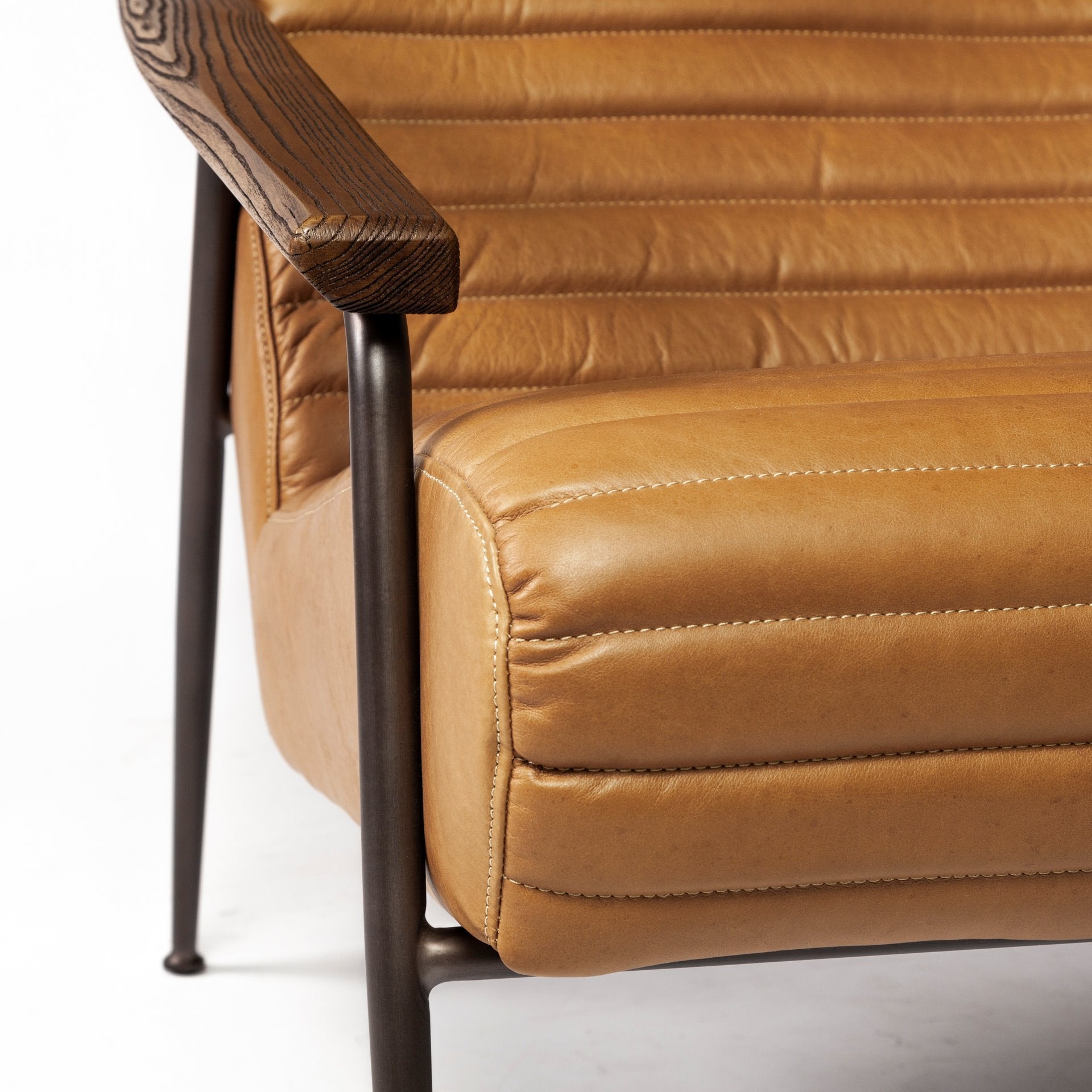Grosjean Leather Accent Chair - Mercana