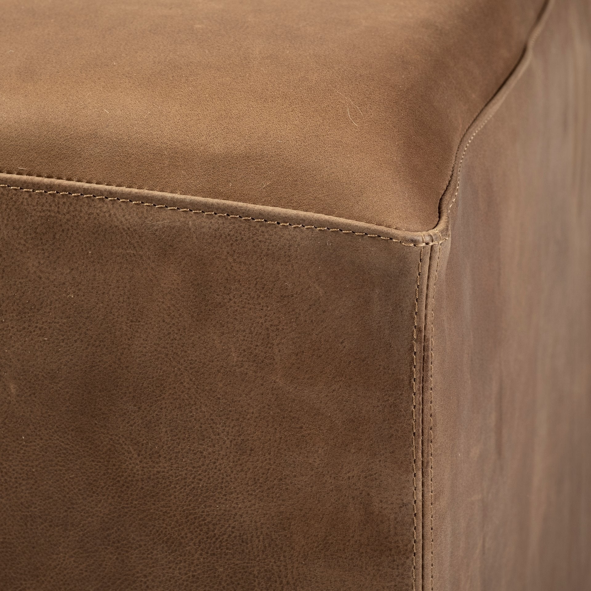 Minara Leather Ottoman - 2 Styles - Mercana