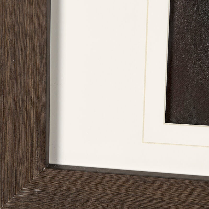 Running Wild Framed Wall Art - frame corner and matboard detail