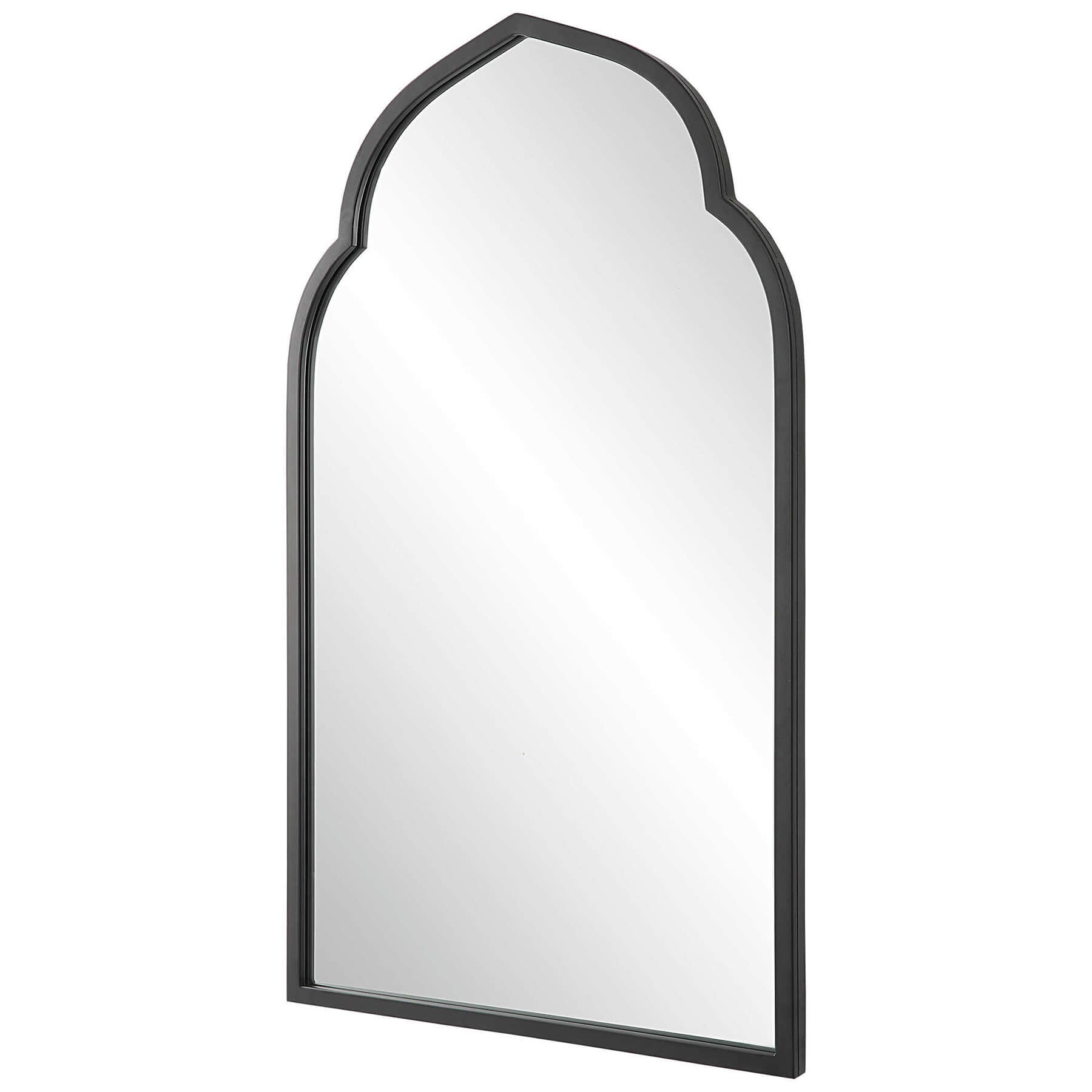 Kenitra arch mirror in black side view