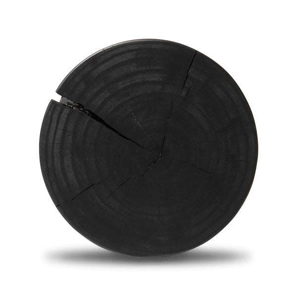 Inez end table in black pine top