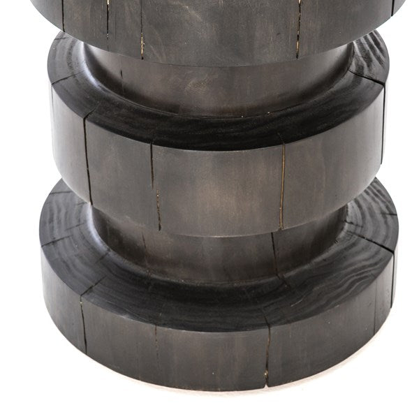 Inez end table in natural pine, base