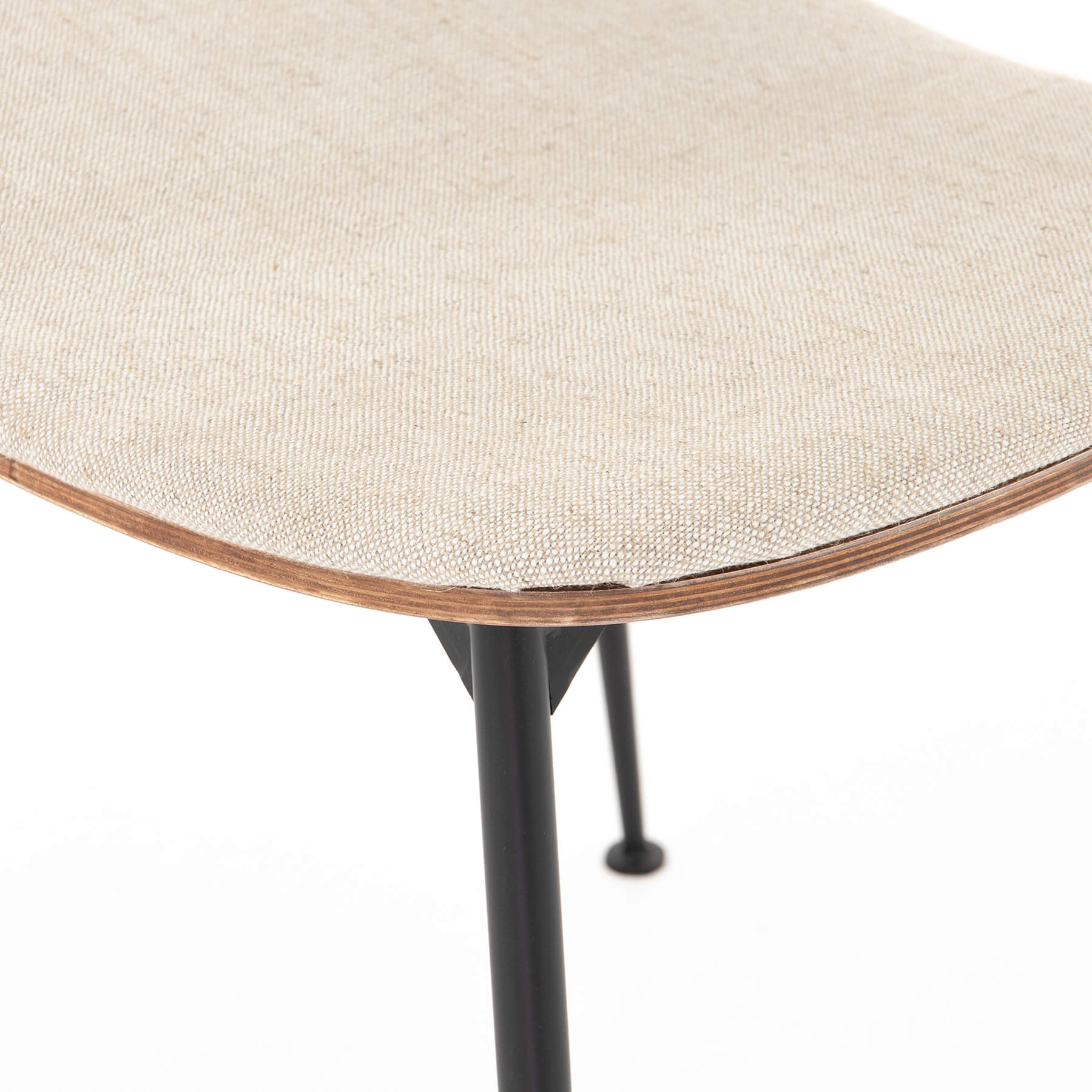 Jared dining chair in heavy linen seat detail