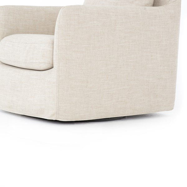 Banks Swivel Chair in Cambric ivory