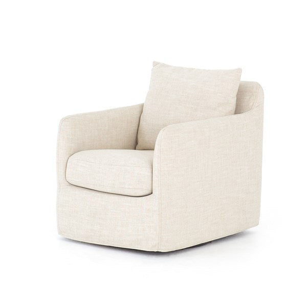 Banks Swivel Chair in Cambric ivory