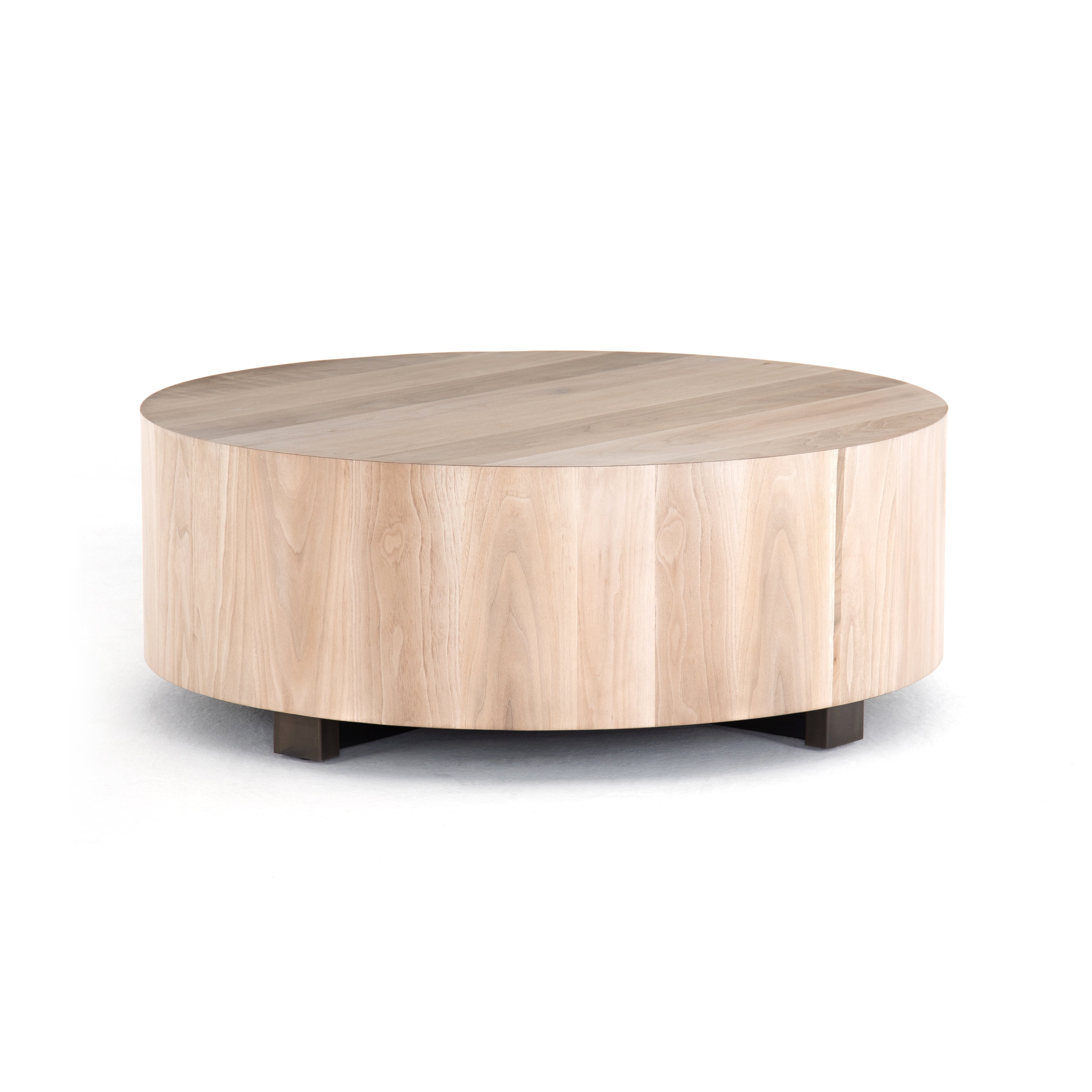 Hudson Round Coffee Table - 3 Wood Options - Four Hands