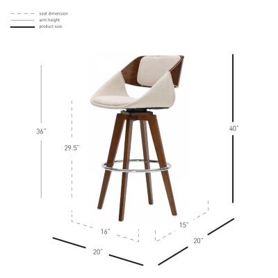Cyprus Bar Stool - New Pacific Direct