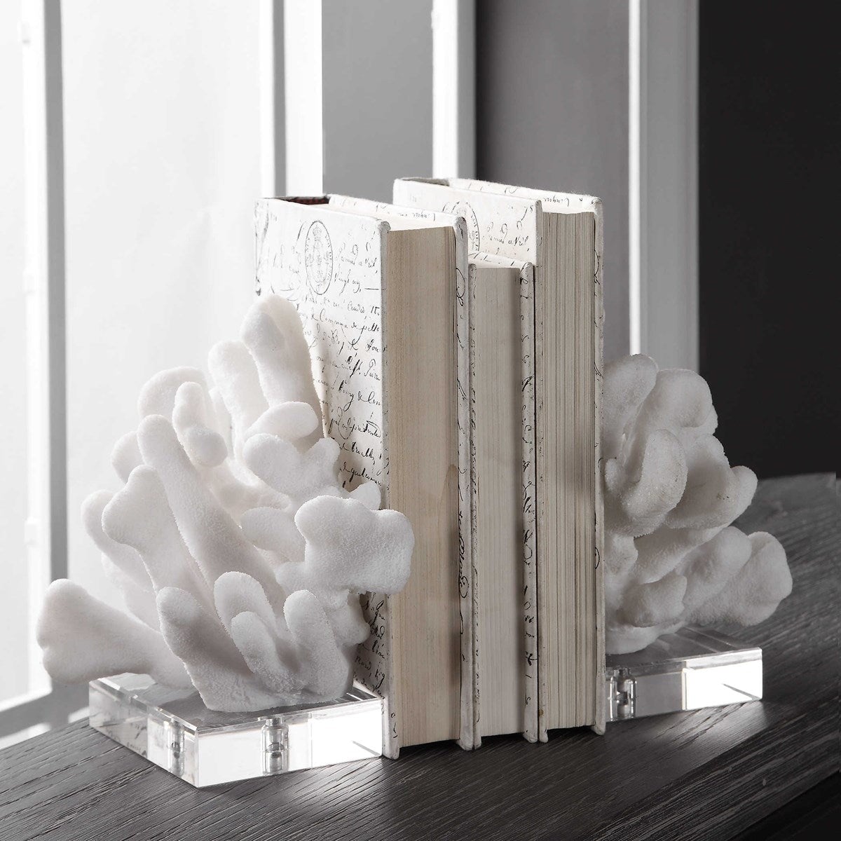 Charbel Faux Coral Bookends - shop unique home decor at City Home PDX