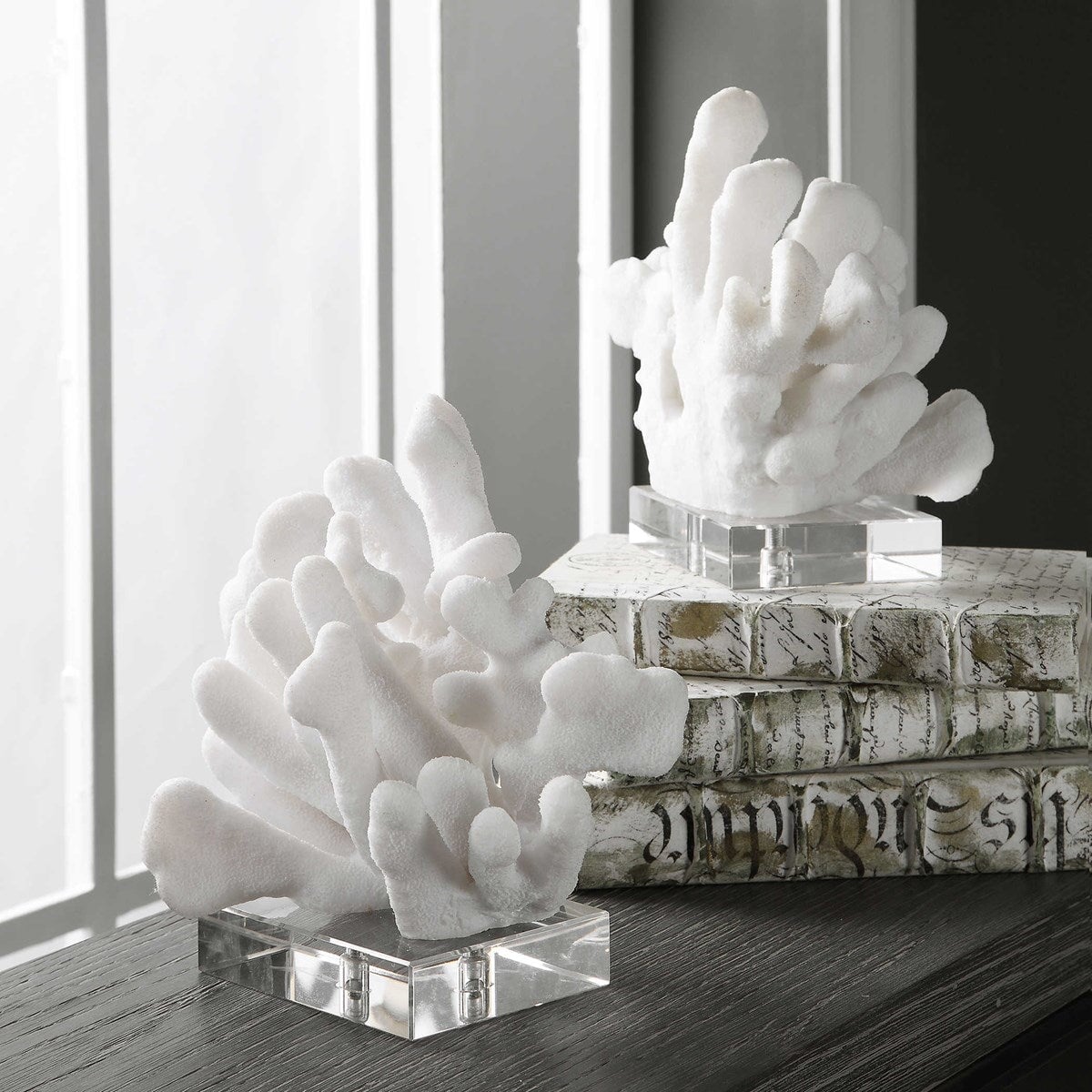 Charbel Faux Coral Bookends - shop unique home decor at City Home PDX