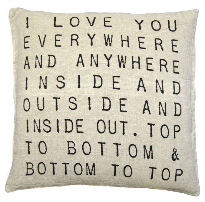 "I Love You Everywhere" Pillow