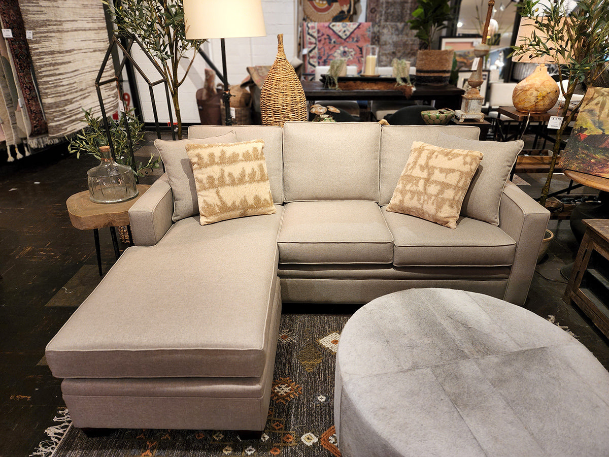 Dino Reversible Sectional in Sear Fleece