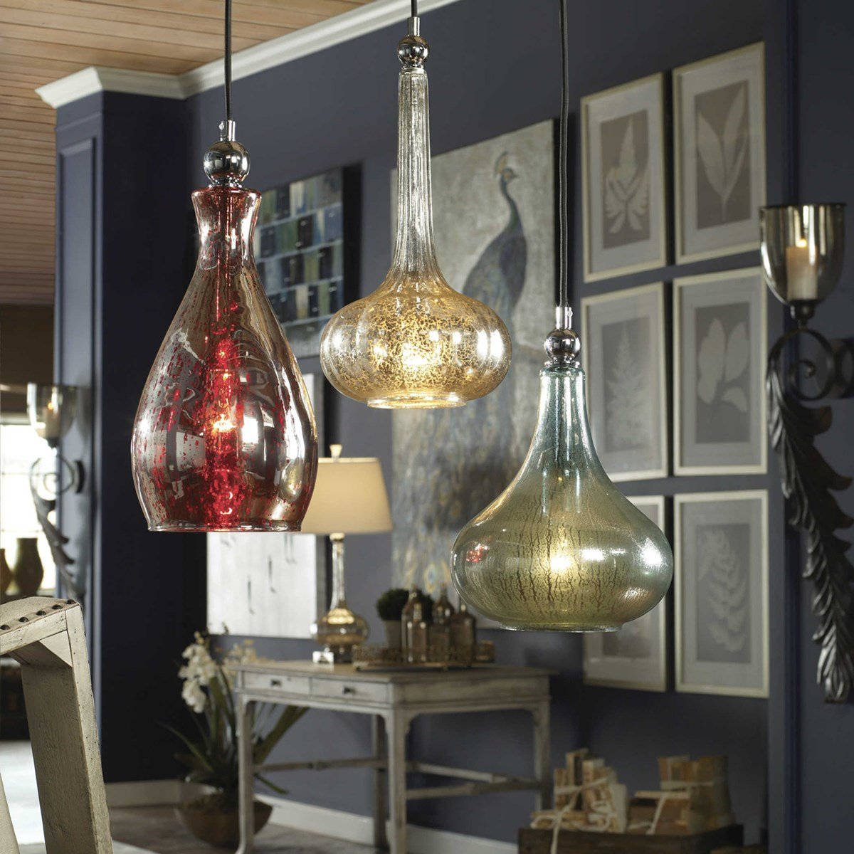 Hanging Glass Pendant - 2 Styles - Uttermost
