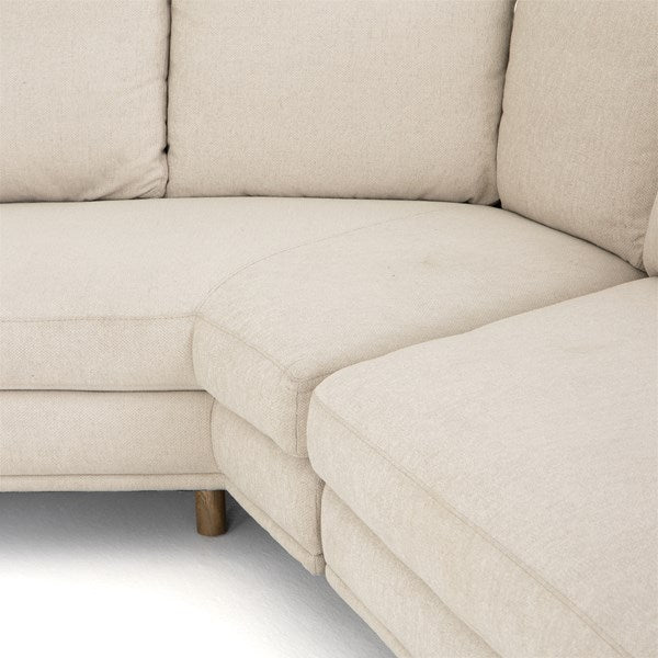 Dom 2 piece ivory sectional detail