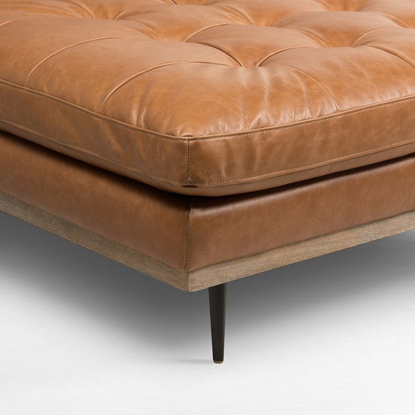 Lexi 2 Piece Leather Sectional with Chaise detail of legs