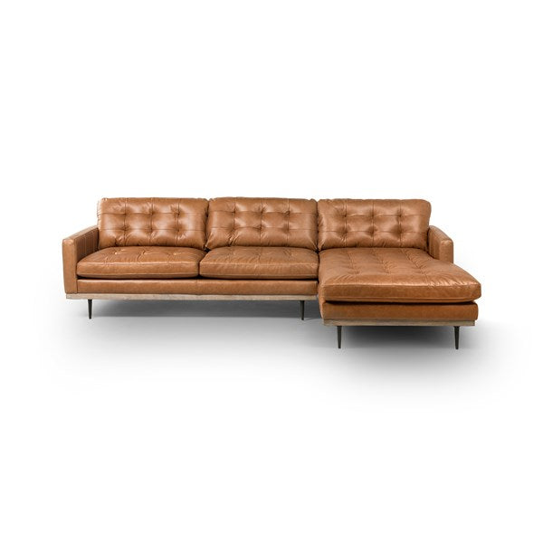 Lexi 2 Piece Leather Sectional with Chaise