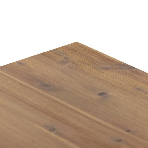 Mallory 6 Drawer Dresser in light acacia - top detail