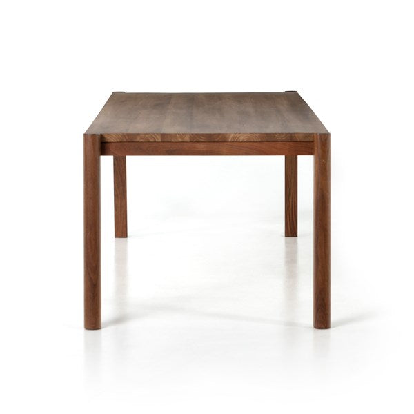 Reza Dining Table in solid parawood and acacia side view